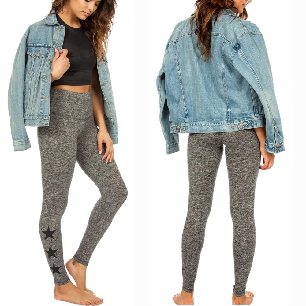 STRUT THIS Star Ankle Legging Grey/Moss Black - Picture 12 of 12